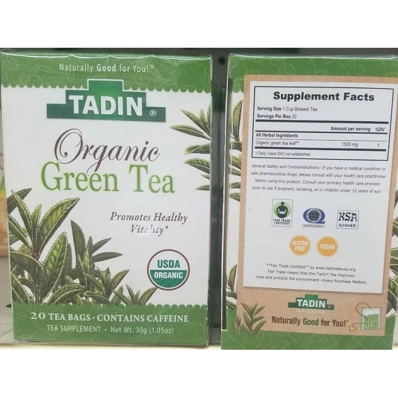 TADIN 2 PACK TADIN ORGANIC GREEN TEA PROMOTES HEALTHY VITALITY(20