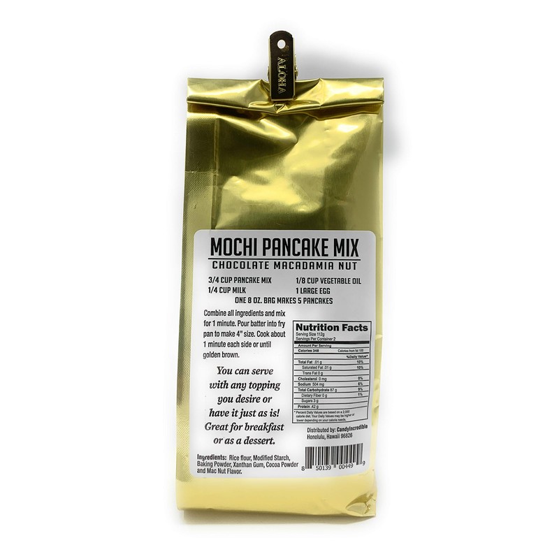 Mochi Pancake Mix Chocolate Macadamia Nut Flavor 8 oz