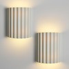 Fetason White Resin Modern LED Wall Sconces Wall Lighting Set
