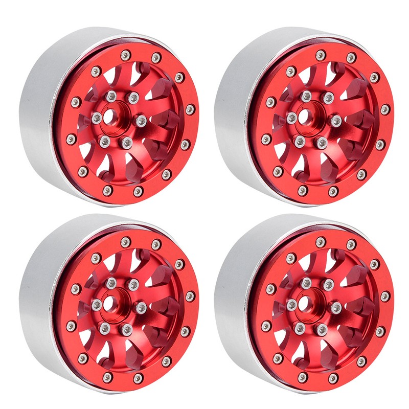 4pcs 1.9" 10 Hole Fashion Alloy Beadlock Wheel Hubs for