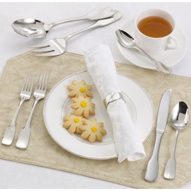 Ginkgo International Alsace 5-Piece Stainless Steel Flatware Place Setting, Service for 1