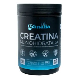 Creatina Monohidratada 100% Pura 500 G 100 Serv Granalia Lif Sin Sabor