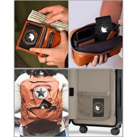 ONEONTA 2 Pack Airtag Wallet Card Holder 0.6mm Ultra-Thin Air tag Wallet Card, 4g Super Light Credit Card Size Frosted TPU Slim Wallet Case Holder Compatible with AirTags for Wallet, Clutch (Black)