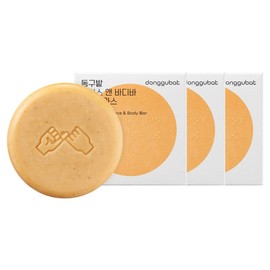 Donggubat Face and Body Bar Cleansing Soap Lemongrass, 120g, 3 pieces / 동구밭 페이스 앤 바디바 클렌징 비누 레몬그라스, 120g, 3개
