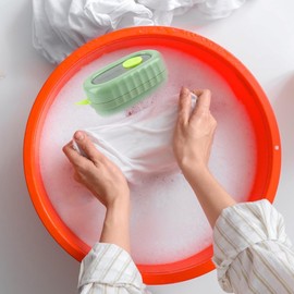 Scrub Brush with Soap Dispenser,Laundry Brush - Press Cleaning Tool for Carpet Furniture Laundry Kitchen Bathroom Outdoor Upholstery Clothes Boot