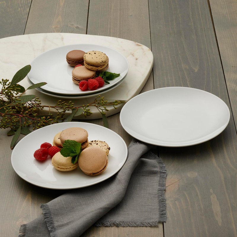 Everyday White Coupe Set of 4 Salad Plates, 7.75 inch
