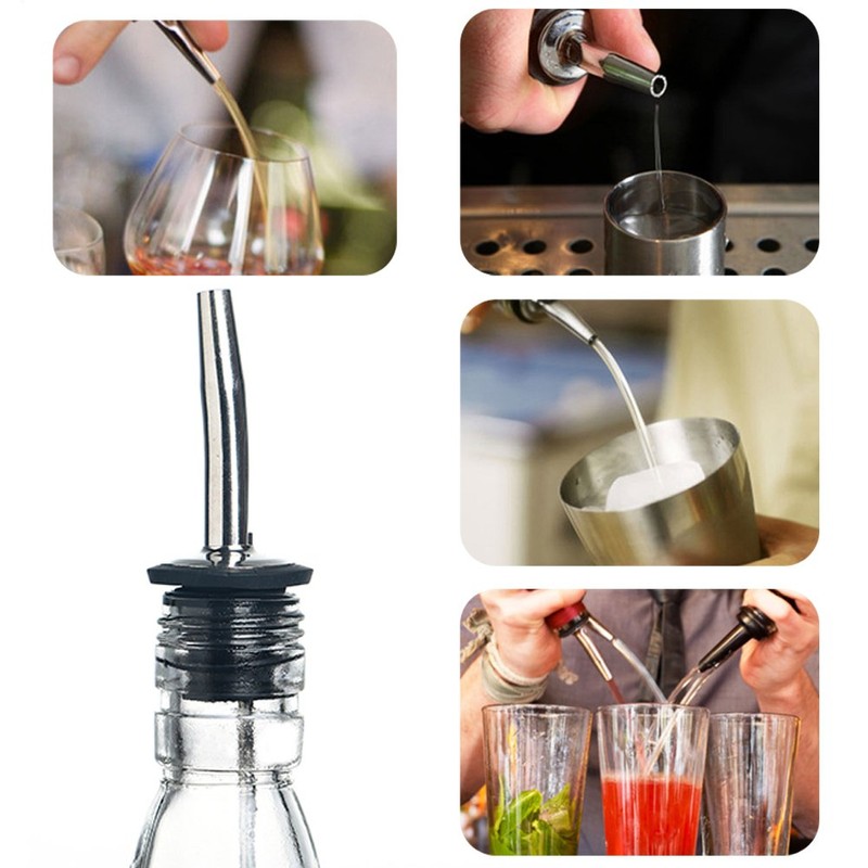 Swpeet 15 Pcs Stainless Steel Liquor Bottle Speed Pourers Tapered