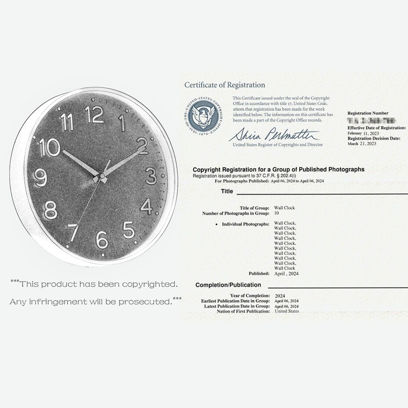 Roymnie Wall Clock 14 Inch Silent Green Wall Clocks Battery