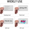 6 Pack Blank Flash Cards,300 Study Cards with Binder Ring