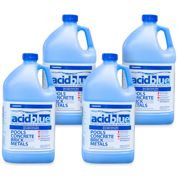 CPDI Champion 4-Pack Acidblue Muriatic Acid for Swimming Pools &