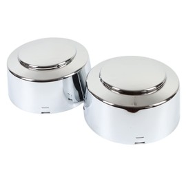 Two Pieces New Rear Wheel Chrome Center Cap Replacement for 1999-2004 F350 Super Duty Dually (Dual Rear Wheel)