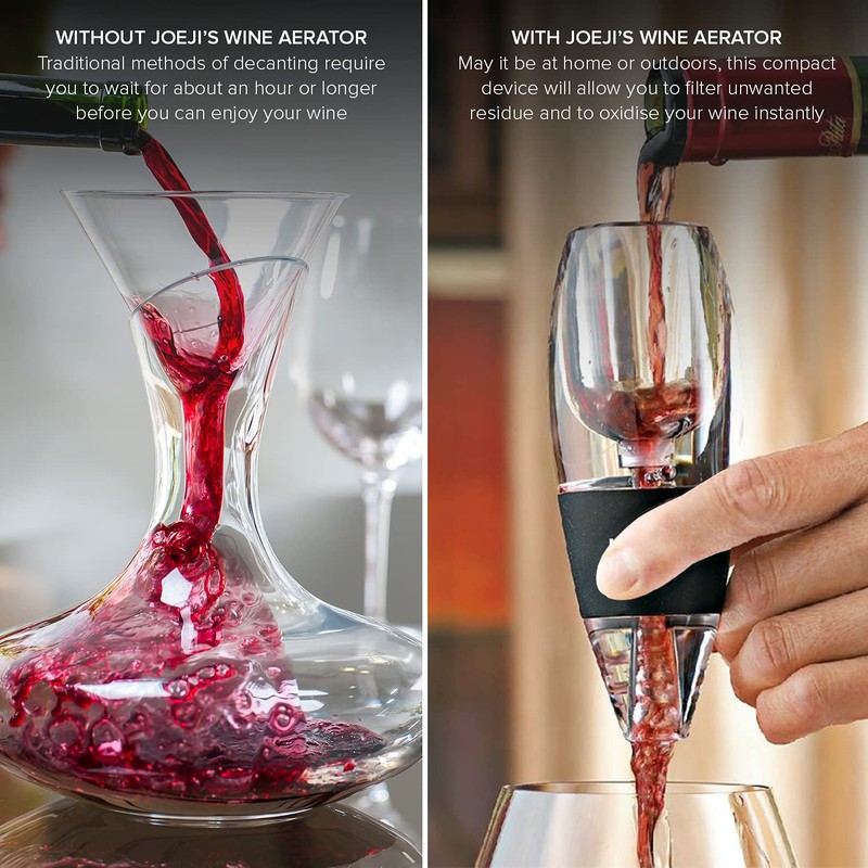 ﻿Joejis Wine Aerator with Drip Stand - Instant Wine Filter