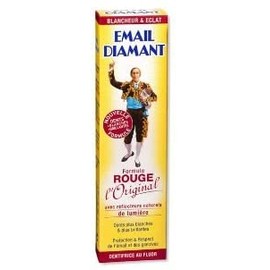 Email Diamant RED Original Cosmetic Toothpaste - Formula Rouge - 75 ml Tubes (1 Tube)