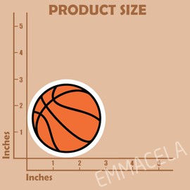 (3PCS) Basketball Stickers – Waterproof Vinyl Decals for Laptops, Water Bottles, Tumblers, Basketball Gift for Player Team and Fan 3" x 3".