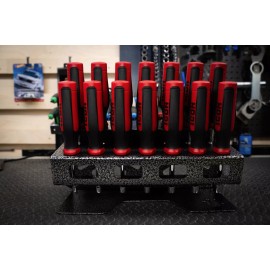 Turtle Laboratories Nut Driver Tool Organizer Holder Display - Icon - Free-Standing, Hammered Powder Coat