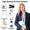 UZSUZZ Pack of 50 ID Card Cases with Strap Card