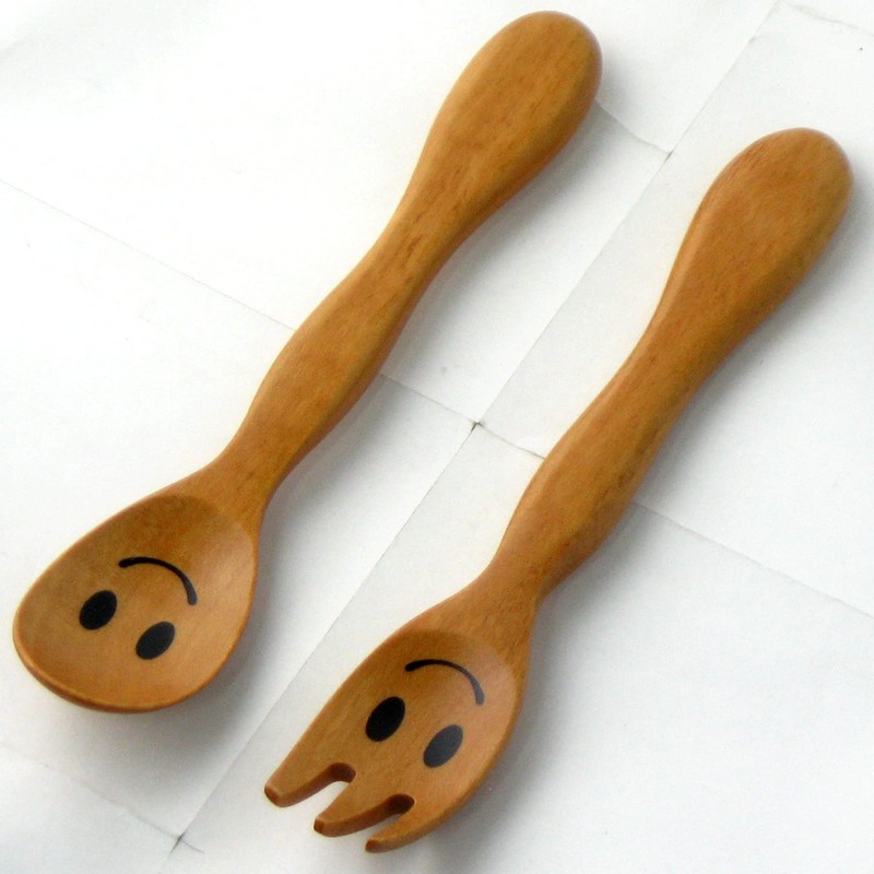 Nagao Children's Spoon and Fork Set, 5.5 inches (14 cm),