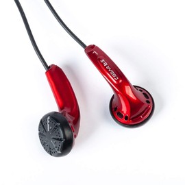 Kinboofi KBEAR - Auriculares estéreo estelares con estilo clásico, auriculares de entrada HiFi con 1 driver dinámico (rojo sin micrófono)