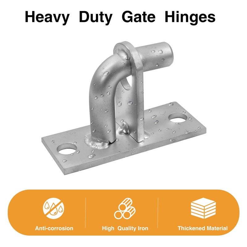 Heavy Duty Gate Hinges,4Pack Wall Mount Gate Hinge with 5/8