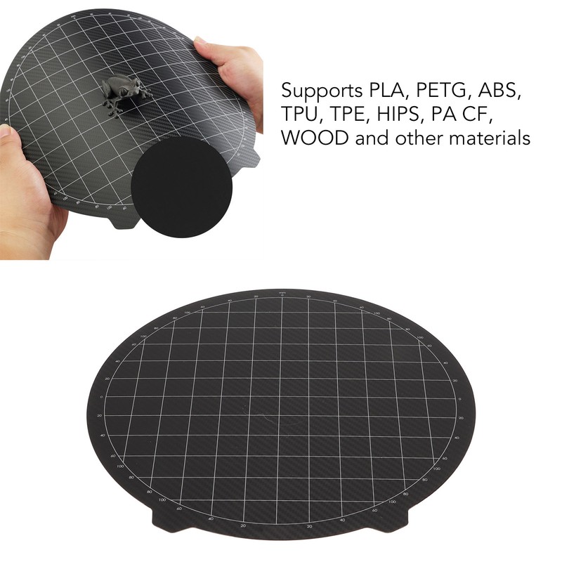 PEI Steel Plate 265x265mm Round Flexible Bending Resistance Hot Bed
