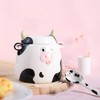 Bicuzat Cute Cow Pattern Ceramic Sugar Bowl, Cow Shaped Salt