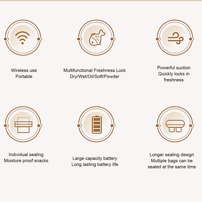 Vacuum Sealer Machine Multipurpose Food Sealer Portable Cordless Vacuum Sealing