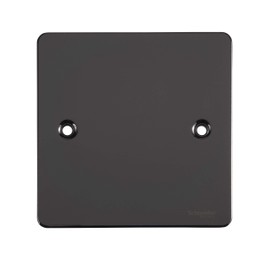 Schneider Electric Ultimate Flat Plate - Single Blank Plate, GU8210BN, Black Nickel