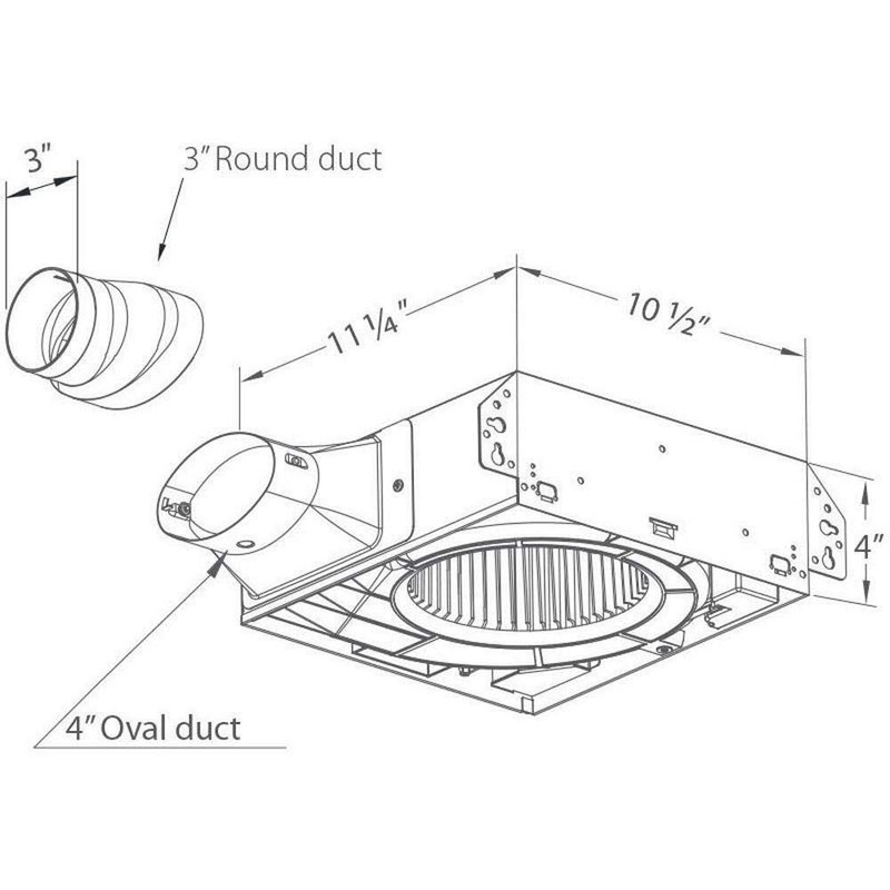Delta BreezSlim SLM70H 13.1W Exhaust Bath Fan with Humidity Sensor