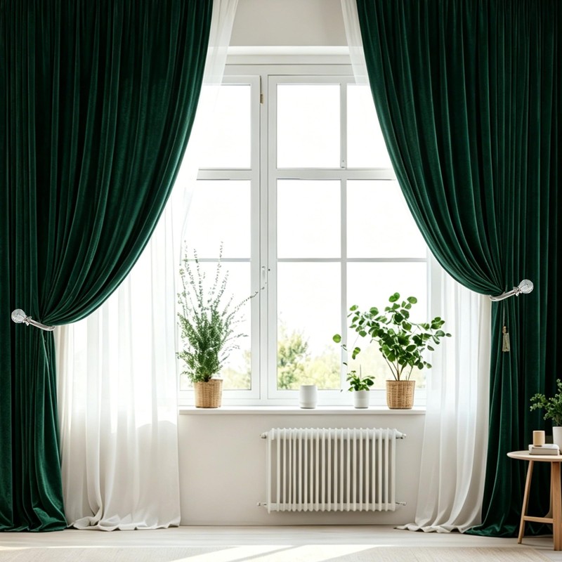Crystal Ball Curtain Tie Backs Silver Metal Wall Mounted Holders
