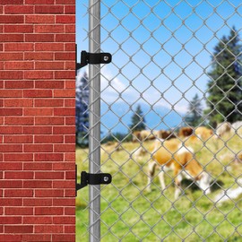 2Pack Wall Mount Gate Hinge, 1-3/8'' Pipe Gate Hinge Set with 5/8'' Hinge Pin Chain Link Fence Gate Hinges Fence Post Hinge for Farm Gate