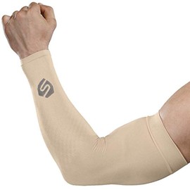 SHINYMOD Cooling Arm Sleeves Date Upgraded Version 1 Pair/3 Pairs UV Protection Arm Sun Visor Tattoo Cover Sleeves Men Women Cycling Driving Golf Running, 1 Pair Beige