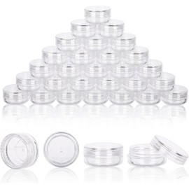 100 Piezas Frascos De Plastico Con Tapa, Envases De Plastico Con Tapa, Frascos De Viaje De Plástico Transparente, Botellas Pequenas Para Uso Domestico Y Comercial, Adecuado Para Líquidos Y Polvo(3 ML)