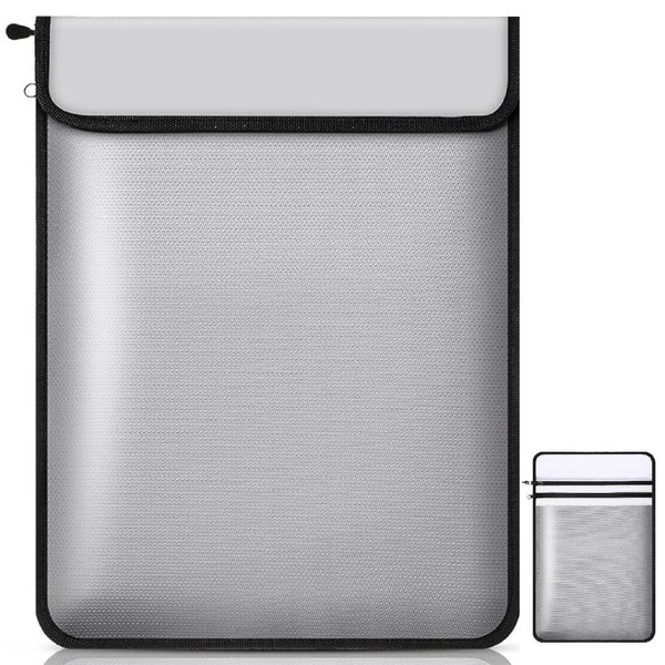 Upgraded Fireproof Document Bag with Two Pockets, KANCOKIT 15"x11" Waterproof