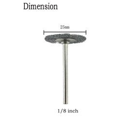 Inovsolid 50 Pcs T Shape Wire Brush Set 1/8'' Shank Stainless Steel Wire Brushes for Rotary Tools
