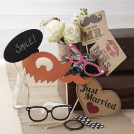 Ginger Ray Photo Booth Vintage Style Wedding Mr & Mrs/Party Props Kit