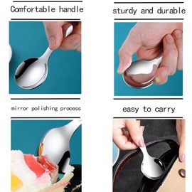 Stainless Steel Short Handle Spoons 3 PCS