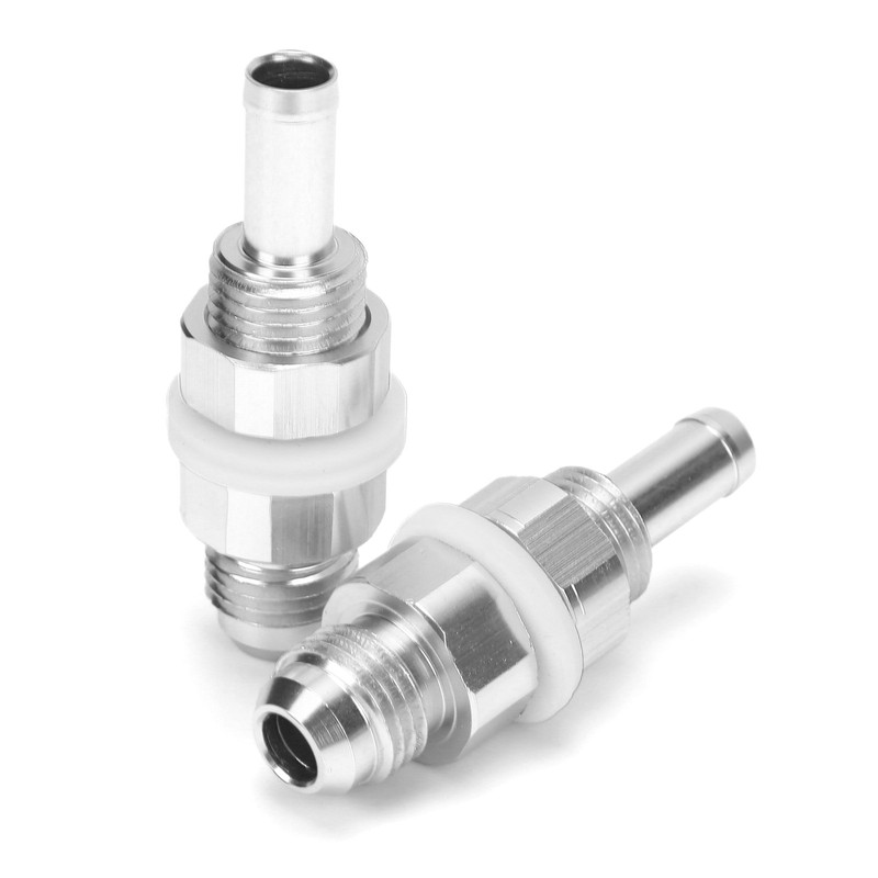 2pcs AN6-5/16 Hose Barb Adapter Aluminum Fuel Pump Tank Fitting