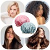 Shower Cap for Women, Elastic Band Waterproof Plastic Shower Cap,