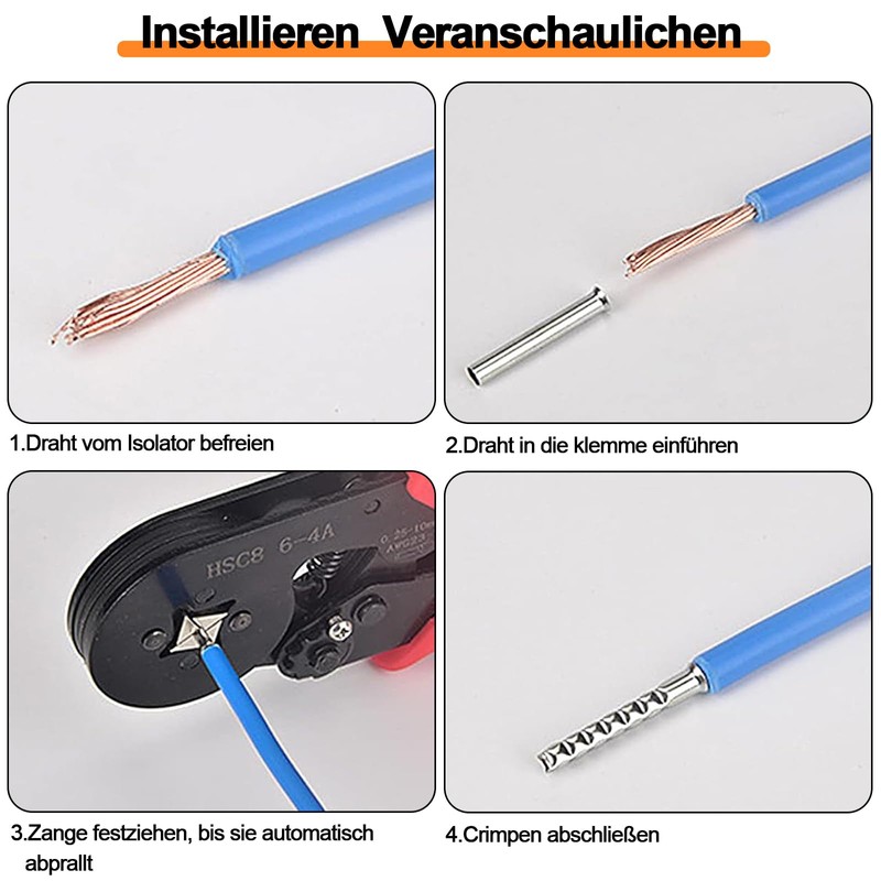 Wire End Ferrules Assortment, 700 Pieces Wire End Ferrules Uninsulated,