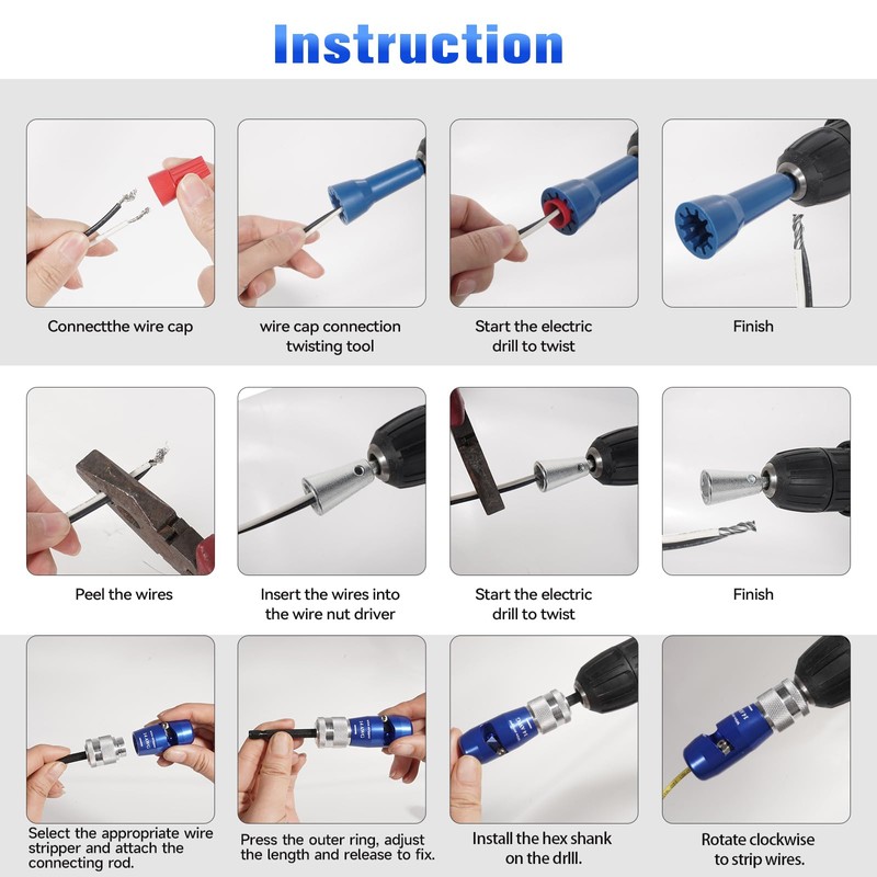 Wire Stripper for Drill, 35 in 1 New Drill Wire