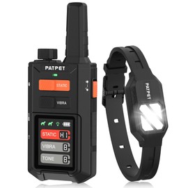 PATPET Dog Training Collar with Night Lights - 4200FT Waterproof E Collar for Dogs Training for Large Medium Dogs, Rechargeable Dog Electric Training Collar 119 Levels with 4 Training Modes