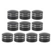 10PCS Motorcycle Head Bolt Cover CNC Aluminum Black Round Grooved