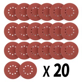 SenmaiTools 20 Pack 9 Inch 10 Hole 80 Grit Hook & Loop Sanding Discs - Aluminum Oxide Sander Disc Grinding Abrasive Sandpaper for Powe Drywall Sander