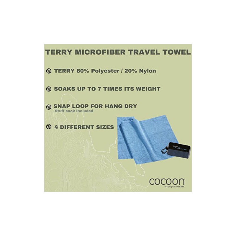 Cocoon Terry Towel Light Microfibre Towel, m