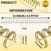 RAYSON Binding Wire Spines, 9/16 Inch, 21 Holes, 11 inch