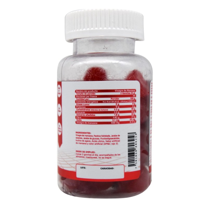 Gomitas Vinagre De Manzana Vidanat 60 Gomitas
