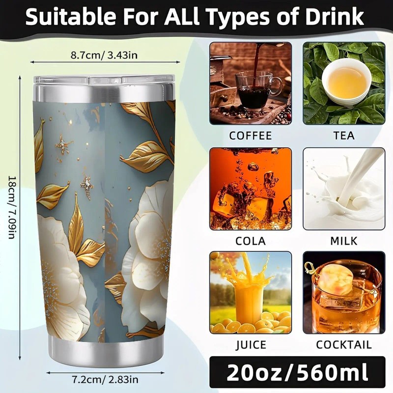 Elegant 20oz Double Silver Side Insulated Mug with Sweat-Proof Designcapacity: