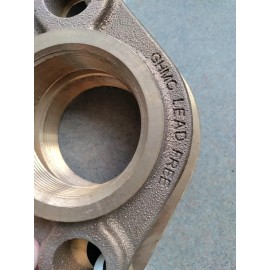 Generic Pair GHMC 2" Lead-Free Brass 2-bolt Oval Flange 2035-C-2-LF 2 Bolts 2 Gaskets