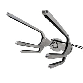 Kneeboard Rack for Boat, Polished Aluminum Knee Board Wakeboard Combo Tower Rack, Wakeboarding Rack for Towers, Fits Clamp Tubing Sizes 1 3/4", 1 7/8", 2", 2 1/4", 2 3/8", 2 1/2"