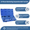 15 Pieces Ratcheting Serpentine Belt Tool Set Ratcheting Serpentine Belt